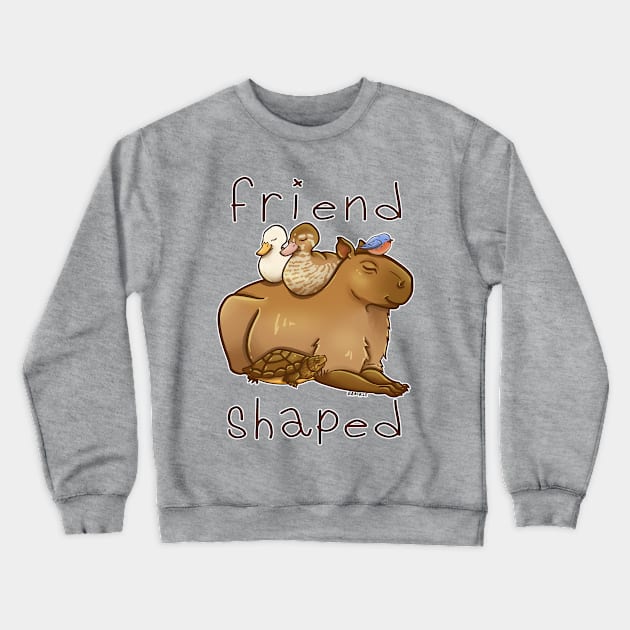 Friend Shaped Crewneck Sweatshirt by Jan Grackle